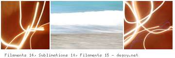 Filaments 14, Sublimations 10, Filaments 15